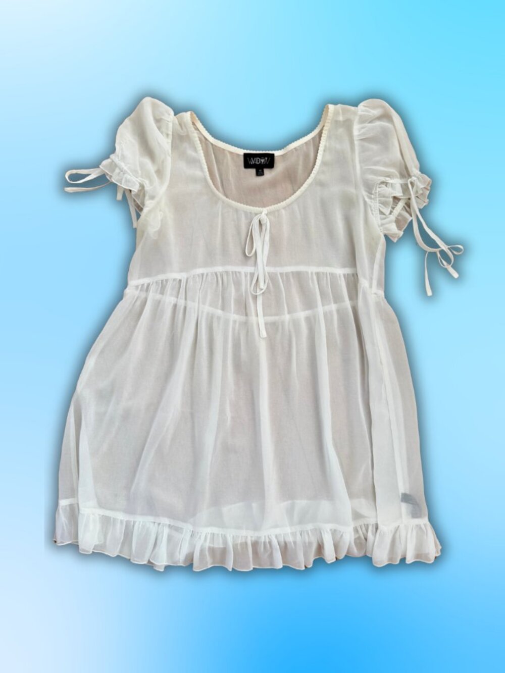 [DOLLSKILL] Sheer Wayward Romance Chiffon Babydoll Dress